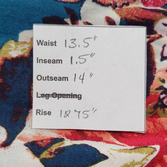 Band of Gypsies Teal Blue Floral Print Flowy Boho Shorts NWT Size Small - Picture 8 of 8